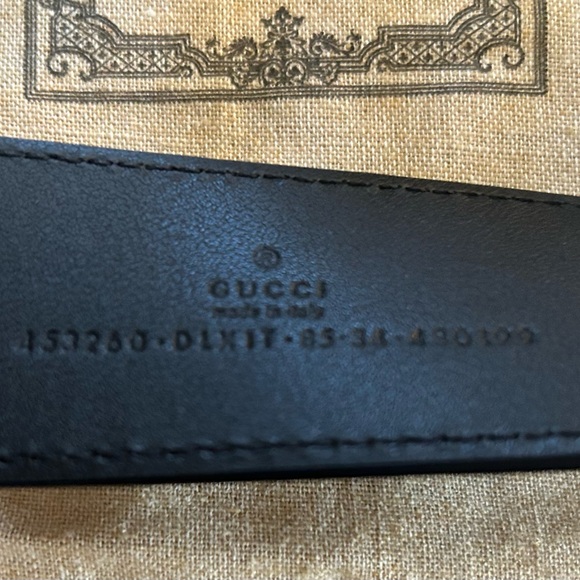 GG Marmont Wide Belt with Pearls Size 85 - Picture 4 of 6